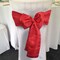 10 Pieces Apple Red Plaid Jacquard Polyester Chair Sashes 7.5"x108" for Elegant Celebrations